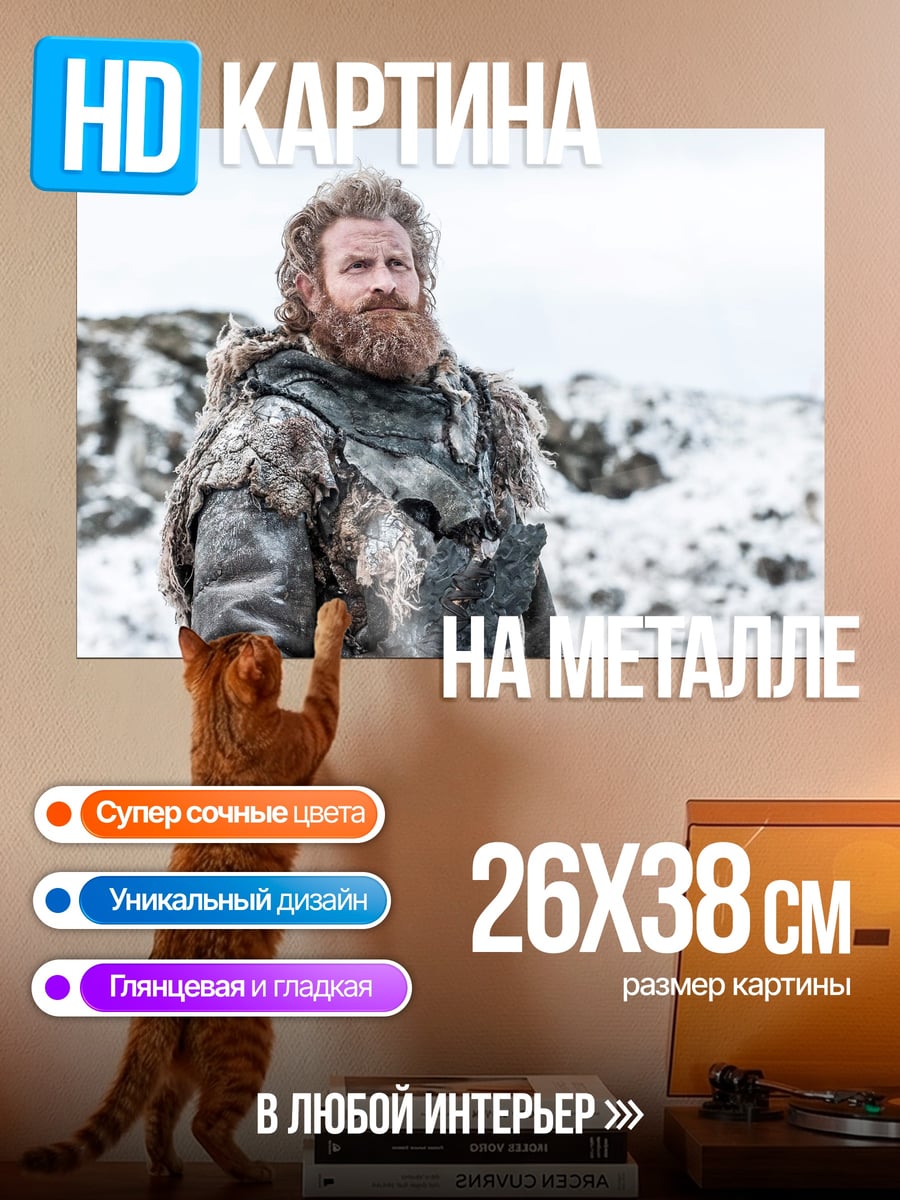 Картина на металле Северный воин