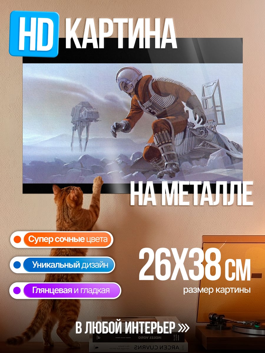 Картина на металле Люк Скайуокер на Хоте