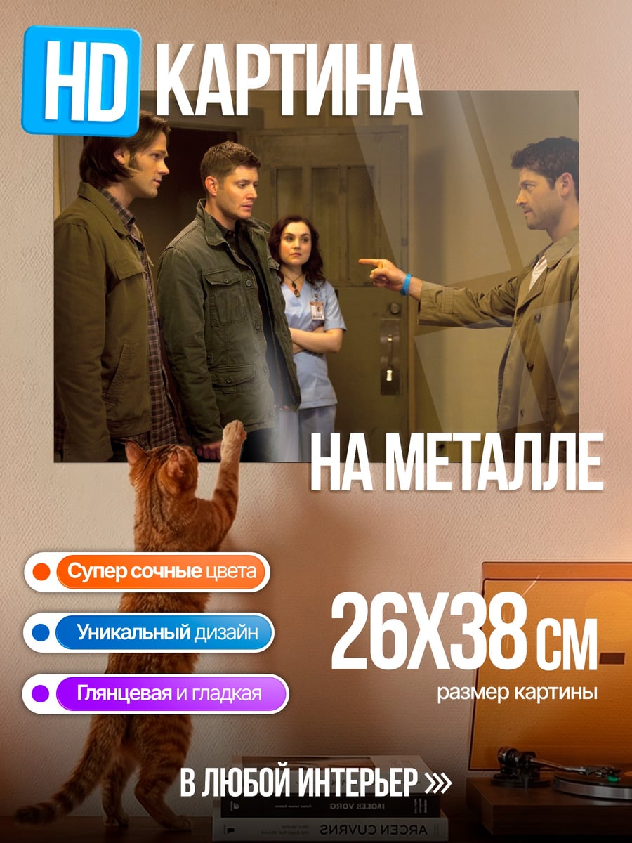 Картина на металле Братья Винчестер
