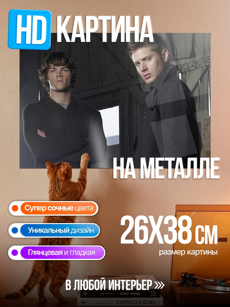 Картина на металле Братья Винчестер