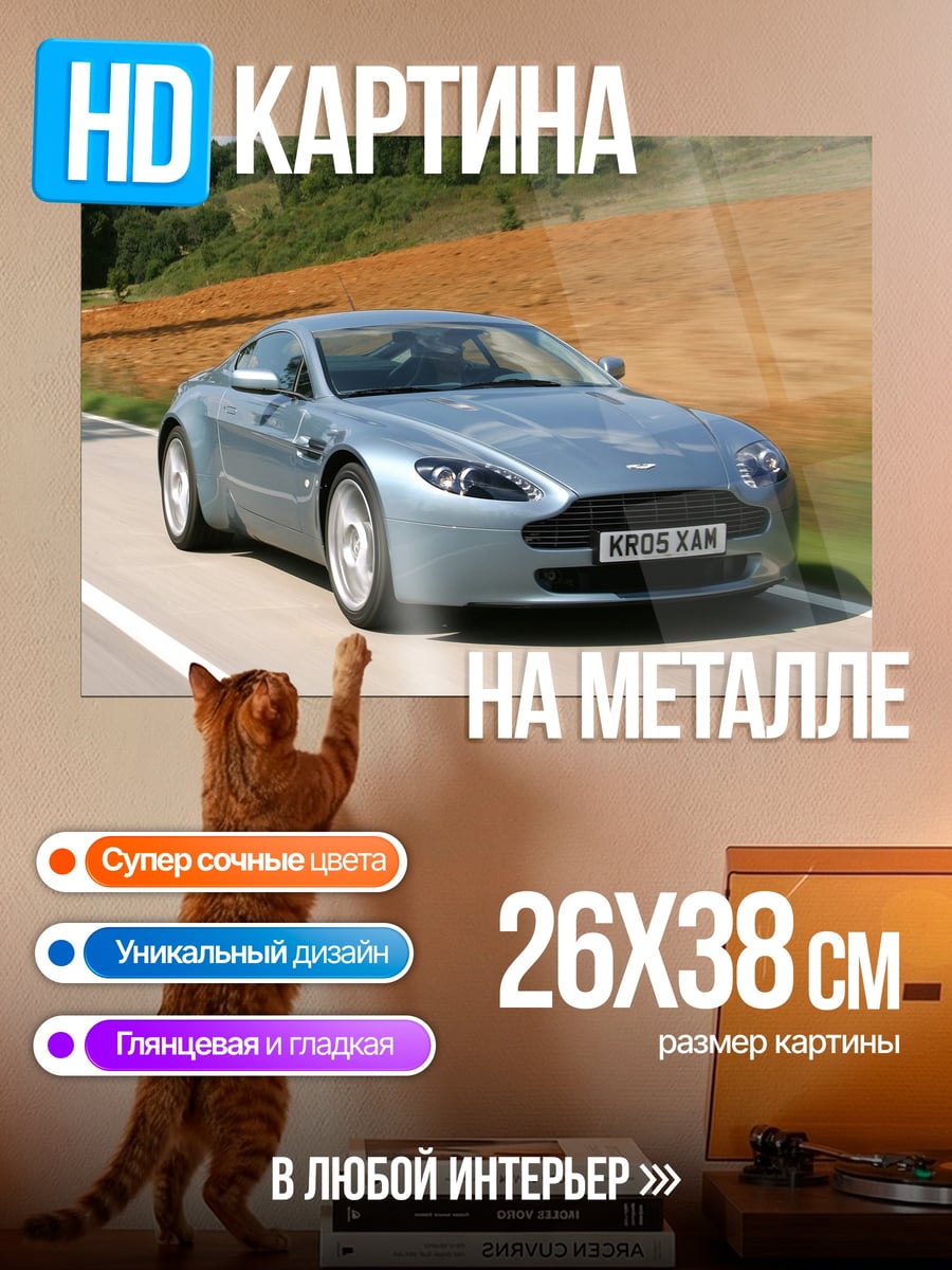 Картина на металле Астон Мартин