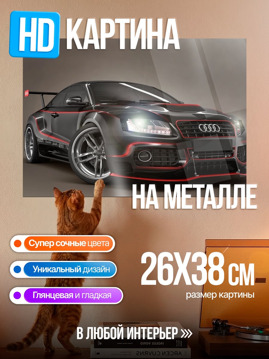 Картина на металле Спортивный Audi