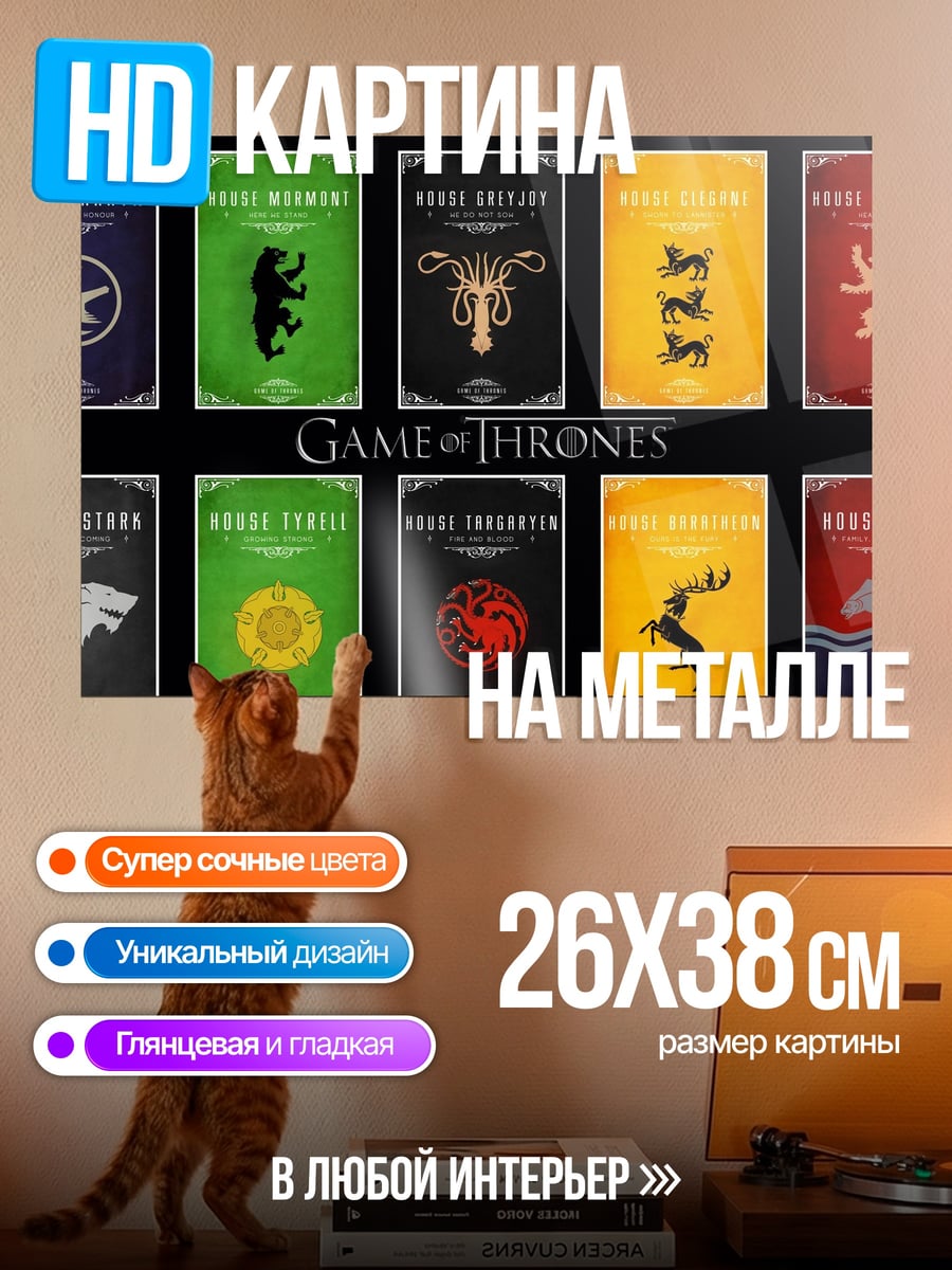 Картина на металле Гербы Игры Престолов