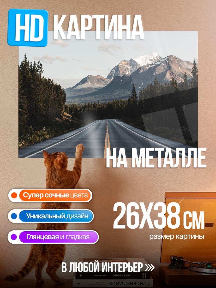 Картина на металле Дорога к горам