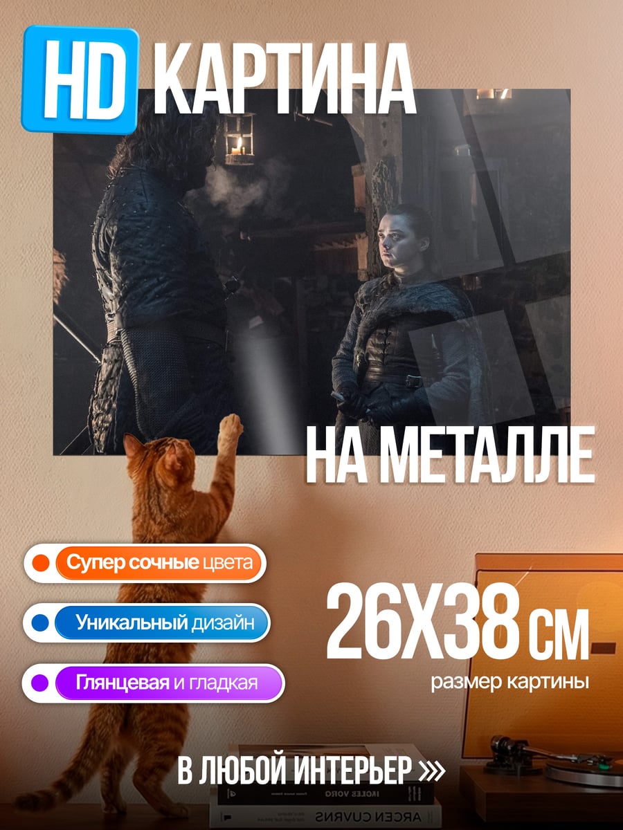 Картина на металле Джон Сноу Арья