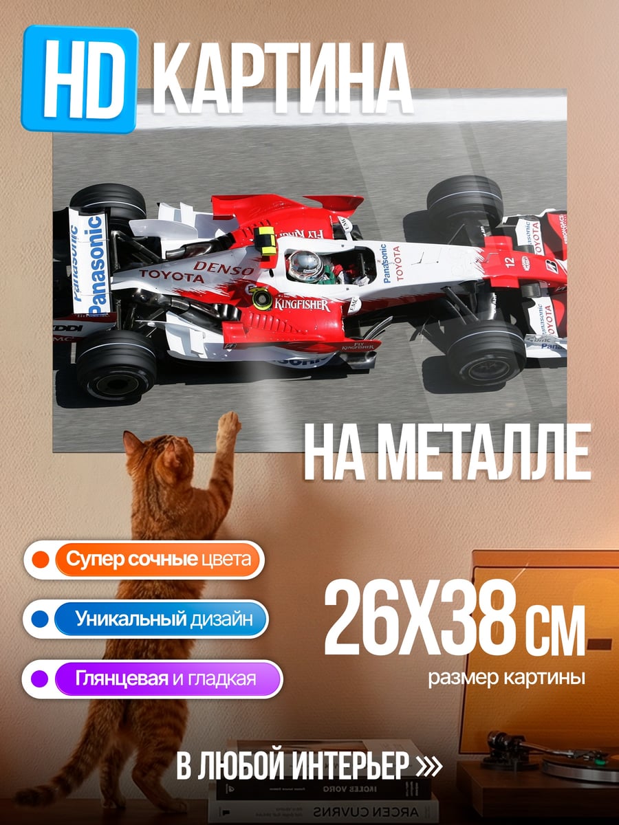 Картина на металле Гоночный болид