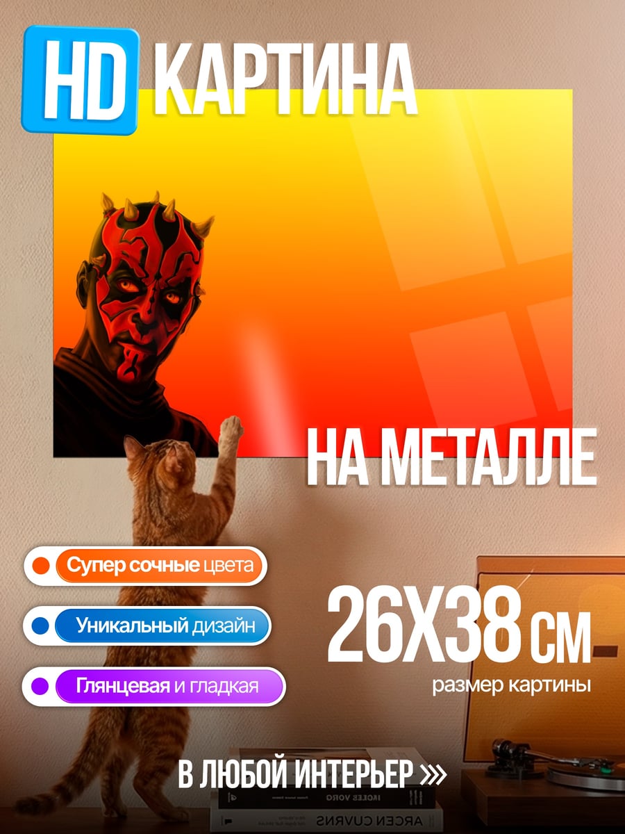 Картина на металле Дарт Мол закат
