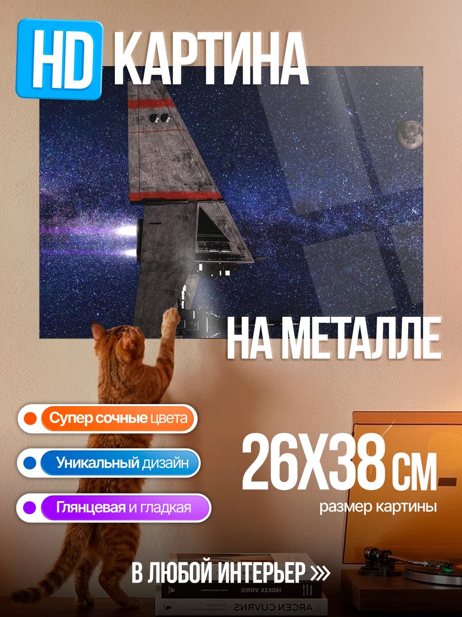 Картина на металле Космический корабль