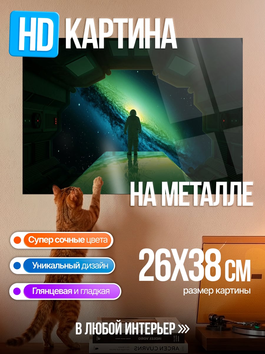 Картина на металле Космический взгляд