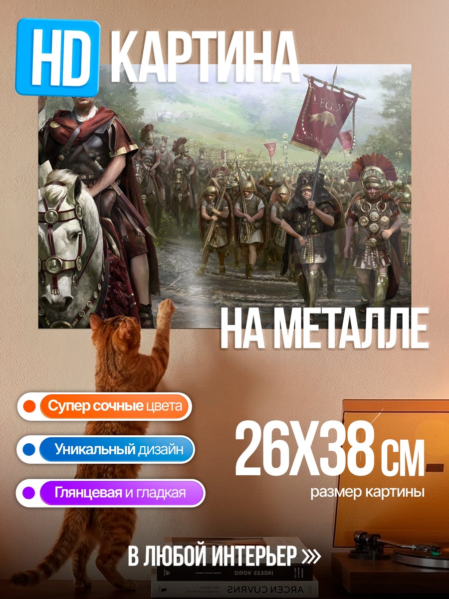 Картина на металле Римский полководец