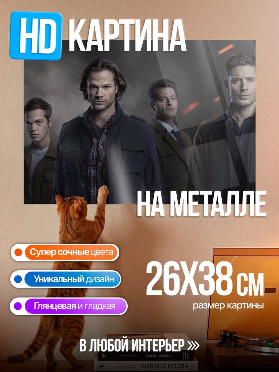 Картина на металле Братья Винчестер