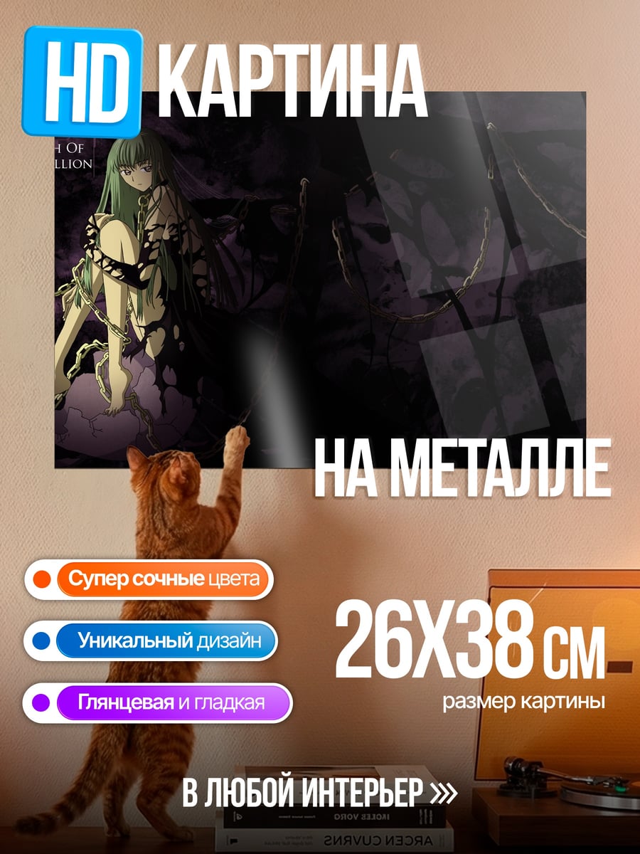 Картина на металле Код Гиас пленница