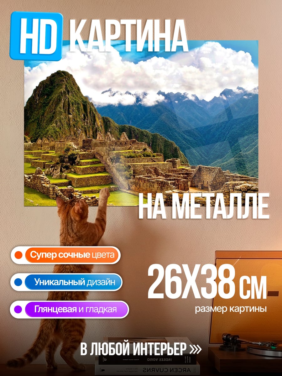 Картина на металле Мачу-Пикчу