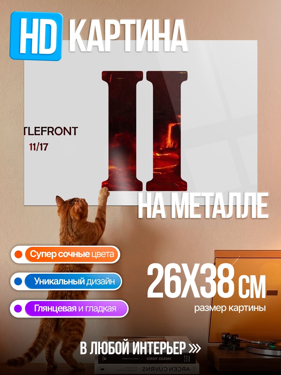 Картина на металле Логотип Battlefront II