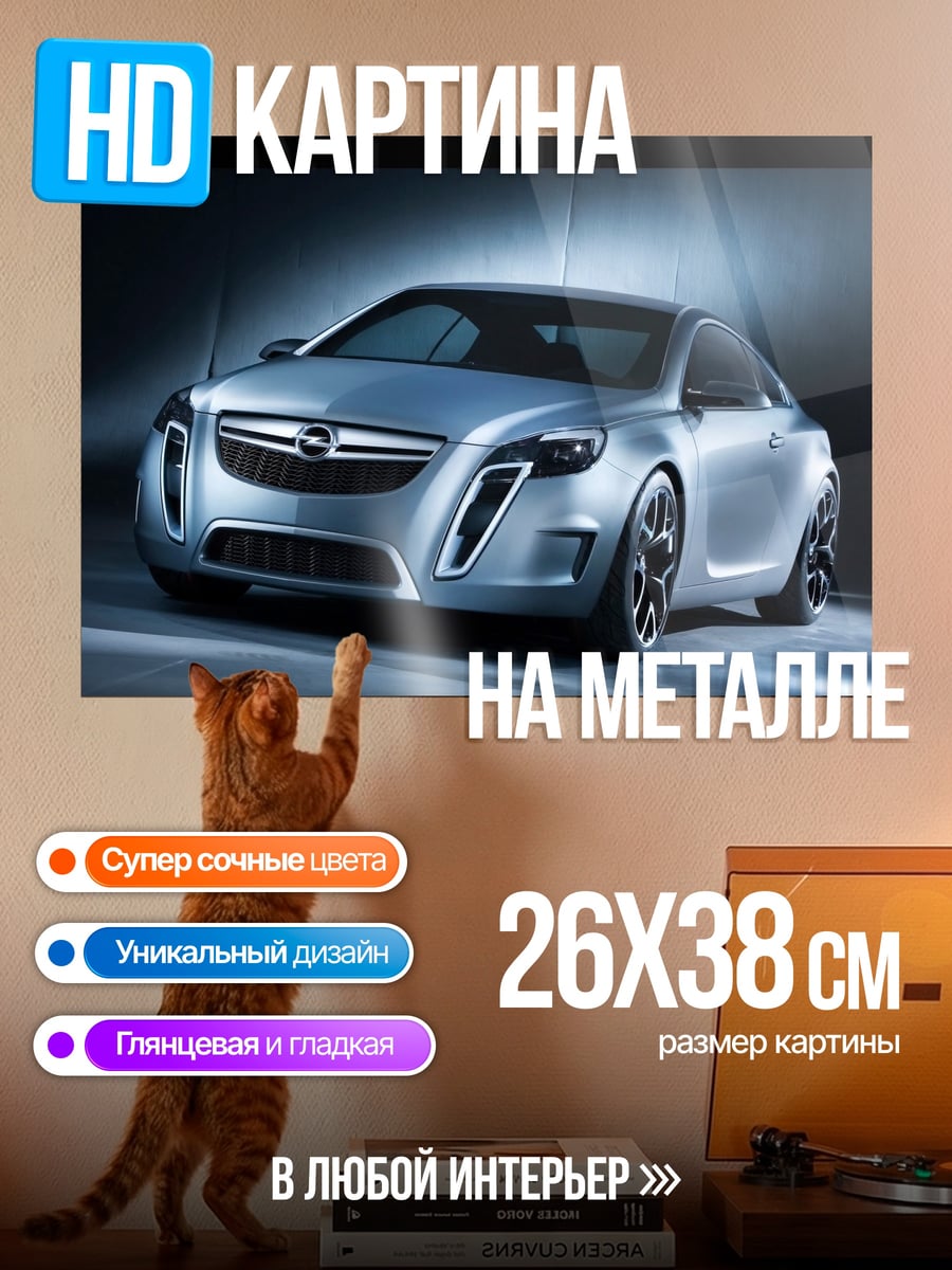 Картина на металле Концепткар Opel Monza