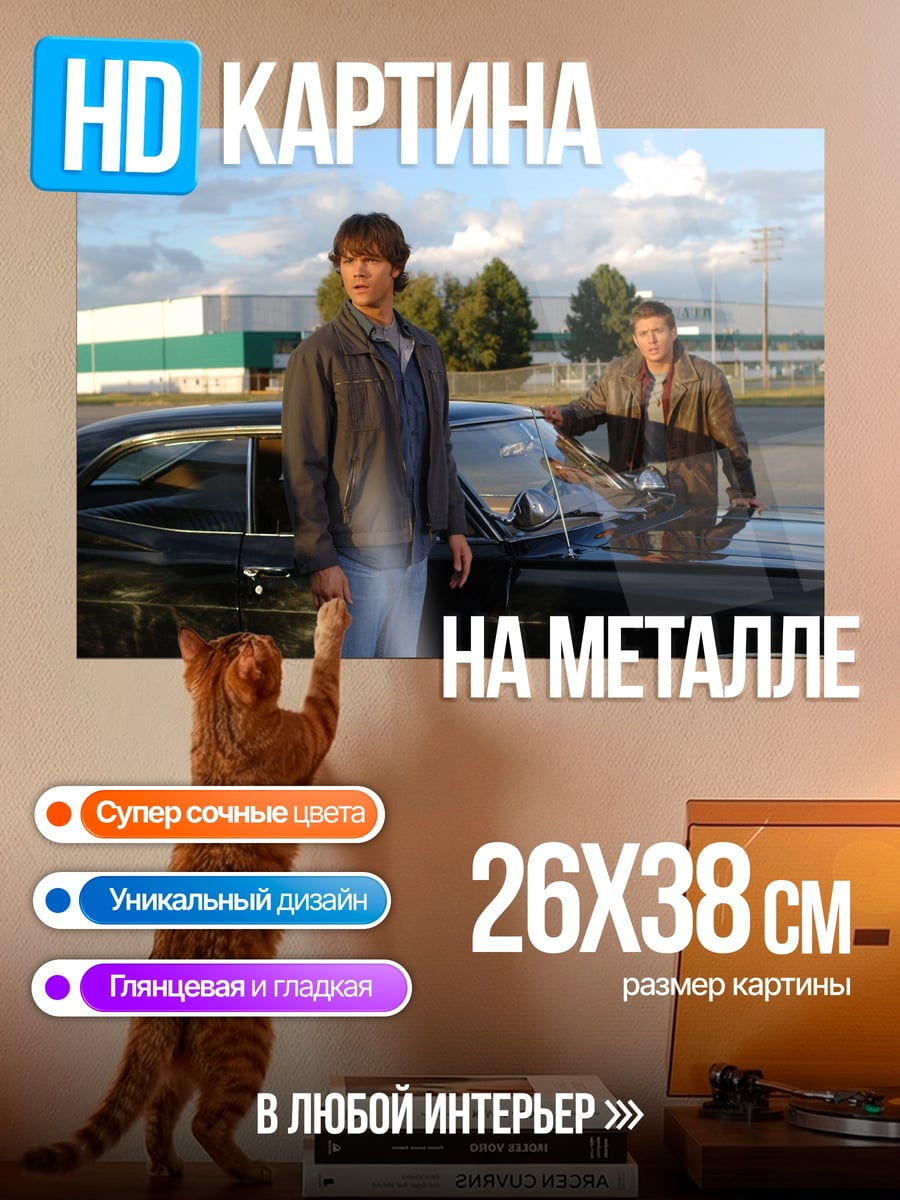 Картина на металле Братья Винчестер