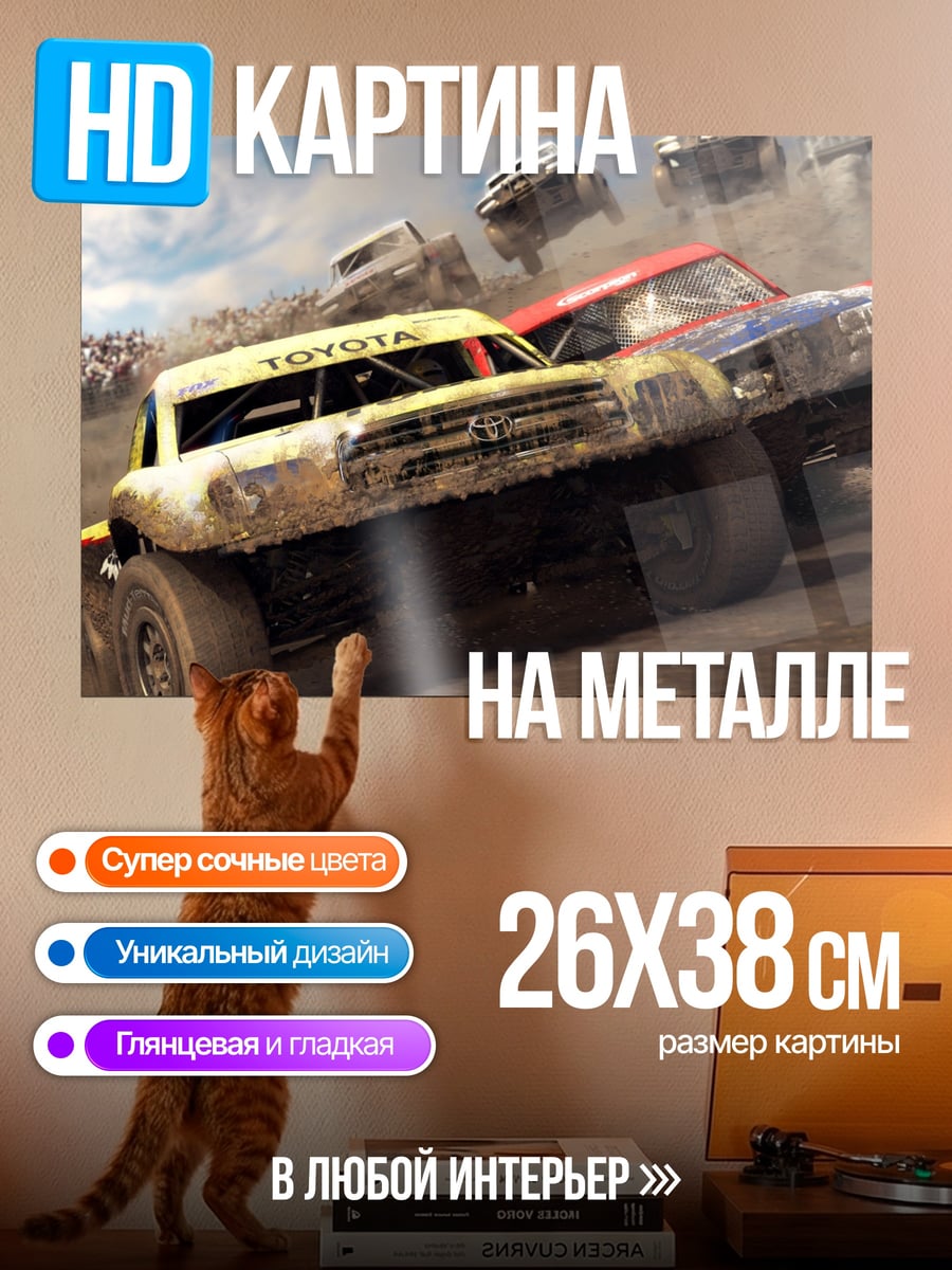 Картина на металле Гонки на багги