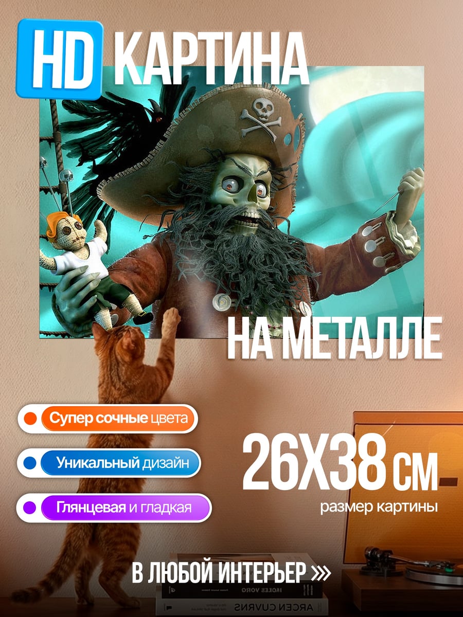 Картина на металле пират