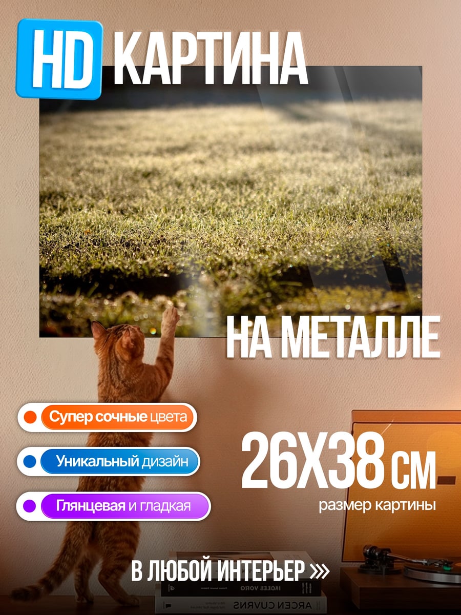Картина на металле Утренняя роса