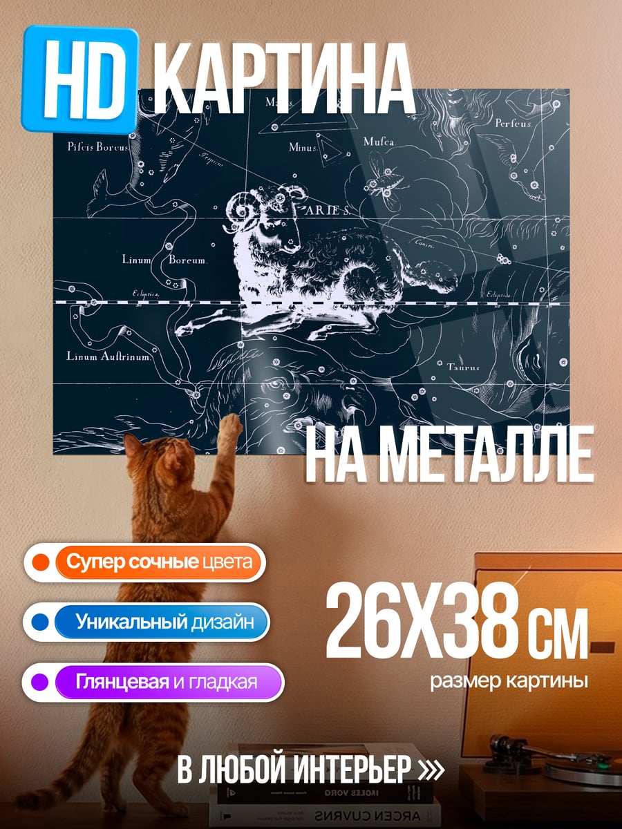 Картина на металле созвездие овна