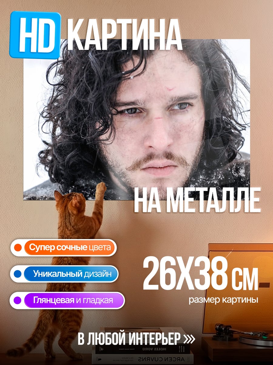 Картина на металле Джон Сноу