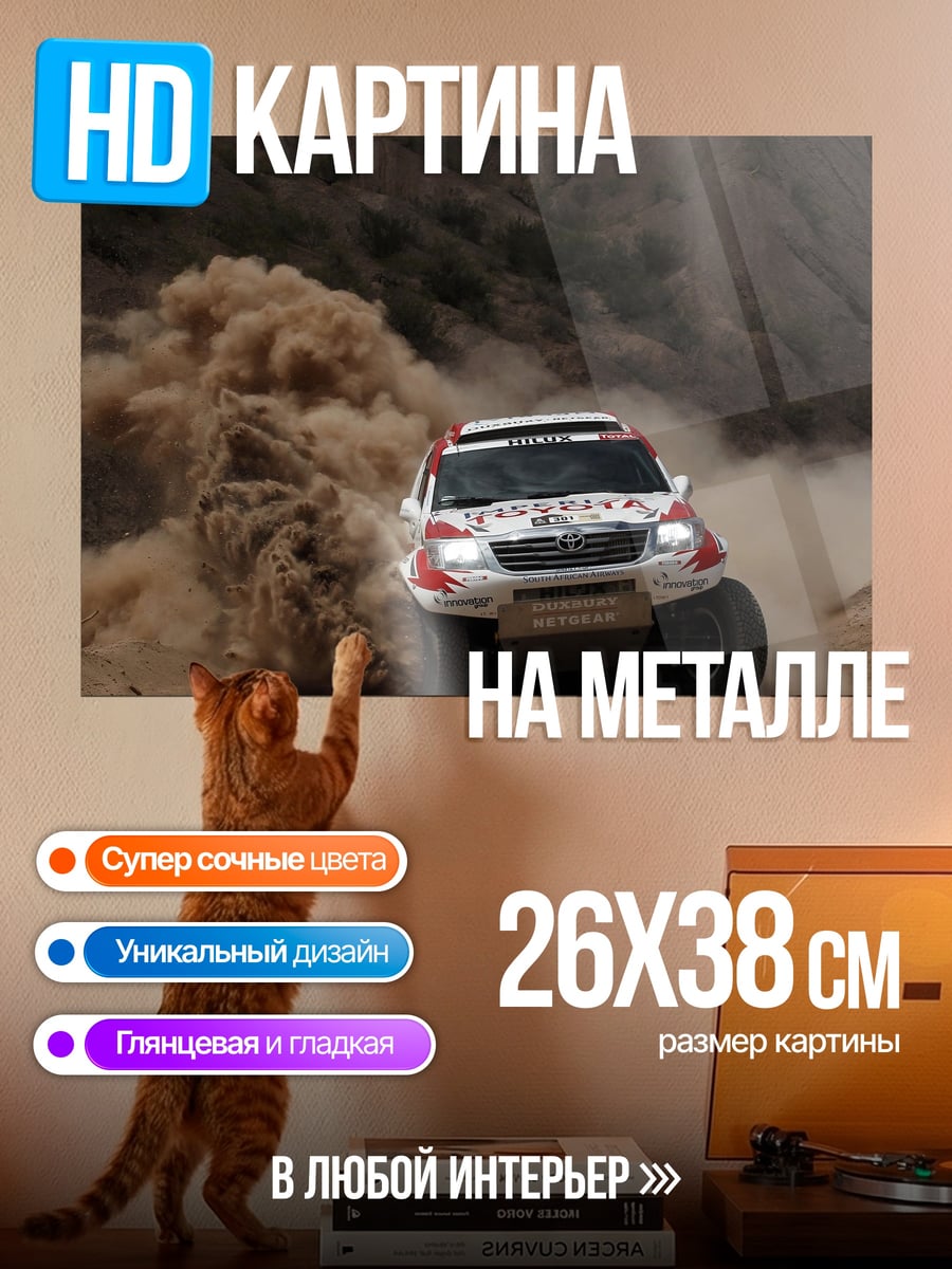 Картина на металле Раллийный грузовик