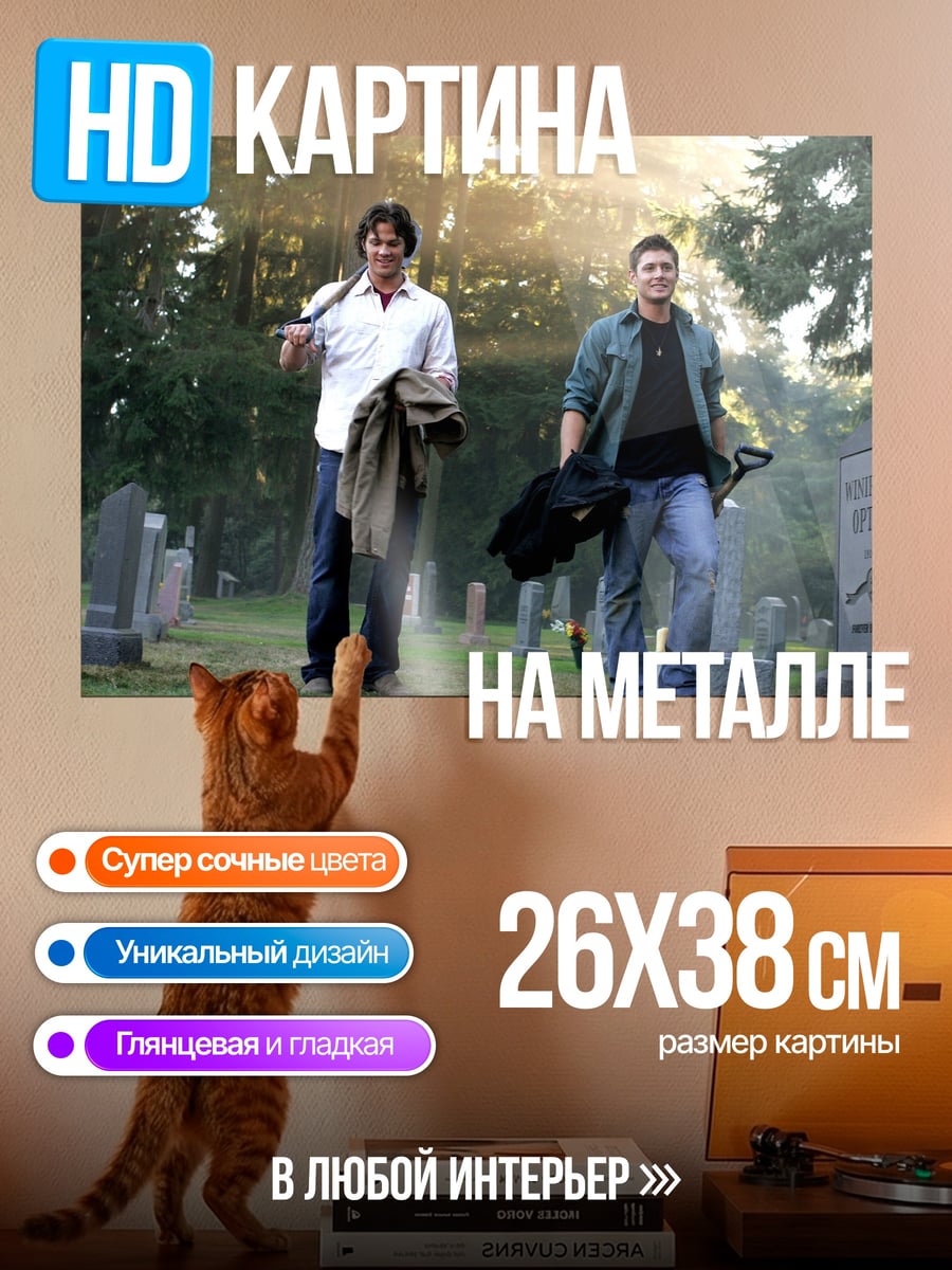 Картина на металле Братья Винчестер