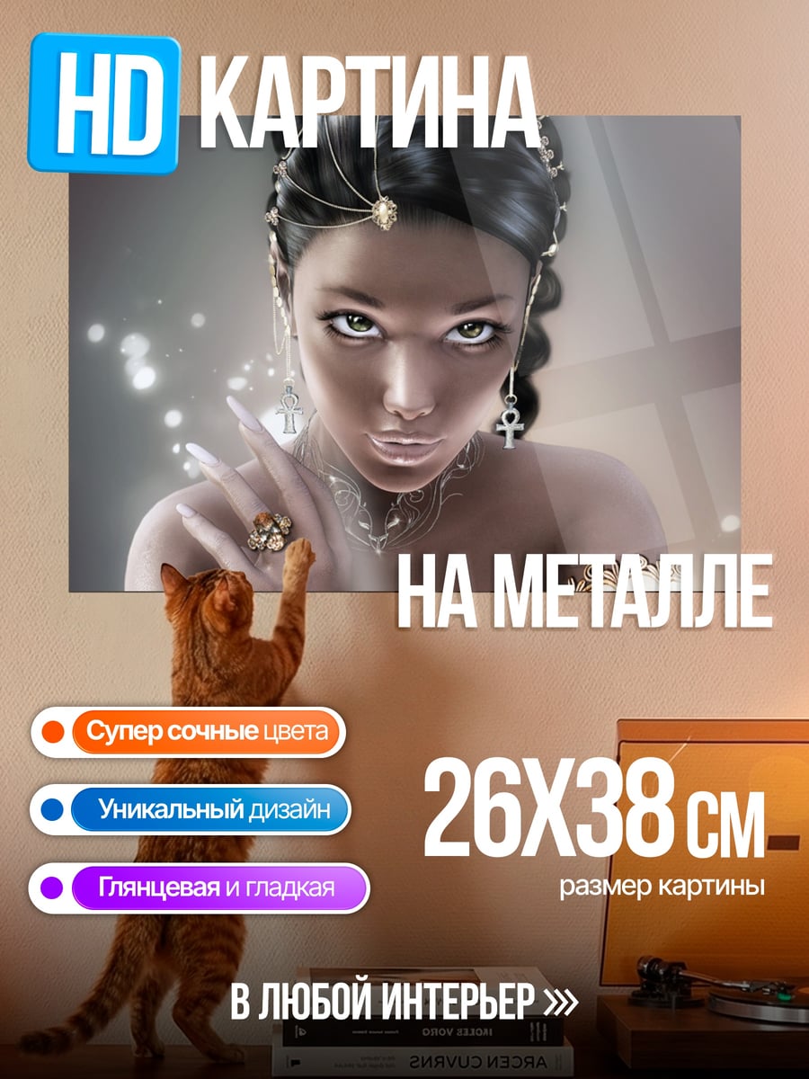 Картина на металле Восточная принцесса