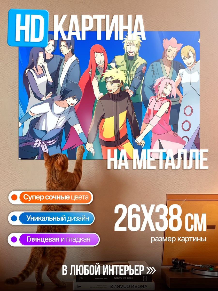 Картина на металле персонажи Наруто
