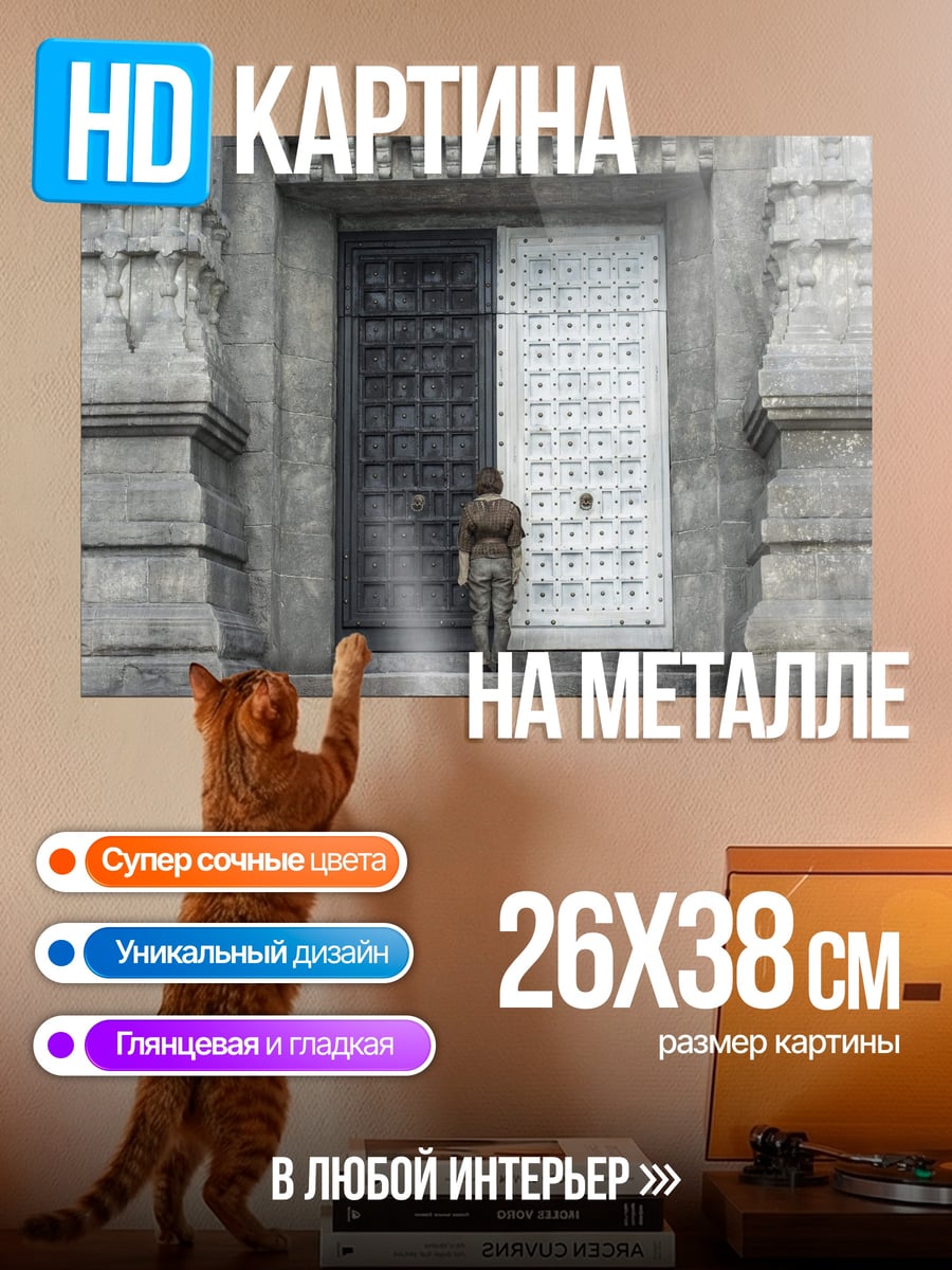Картина на металле Выбор двери