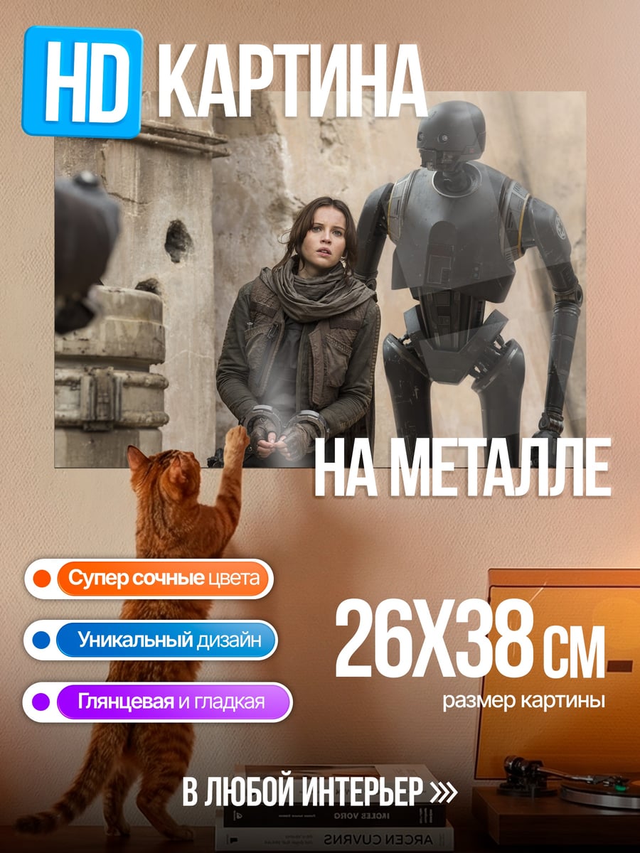 Картина на металле Джин Эрсо и K-2SO