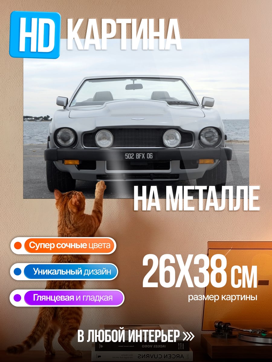 Картина на металле классический спорткар