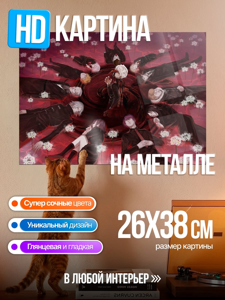 Картина на металле Аниме группа жертв