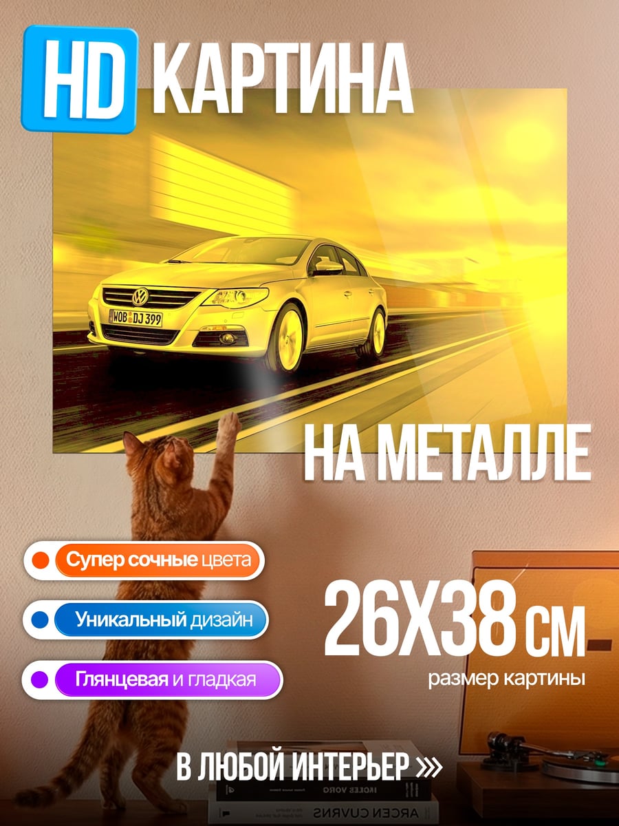 Картина на металле Скоростной автомобиль