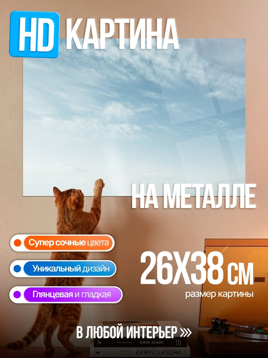 Картина на металле Белое купе на дороге