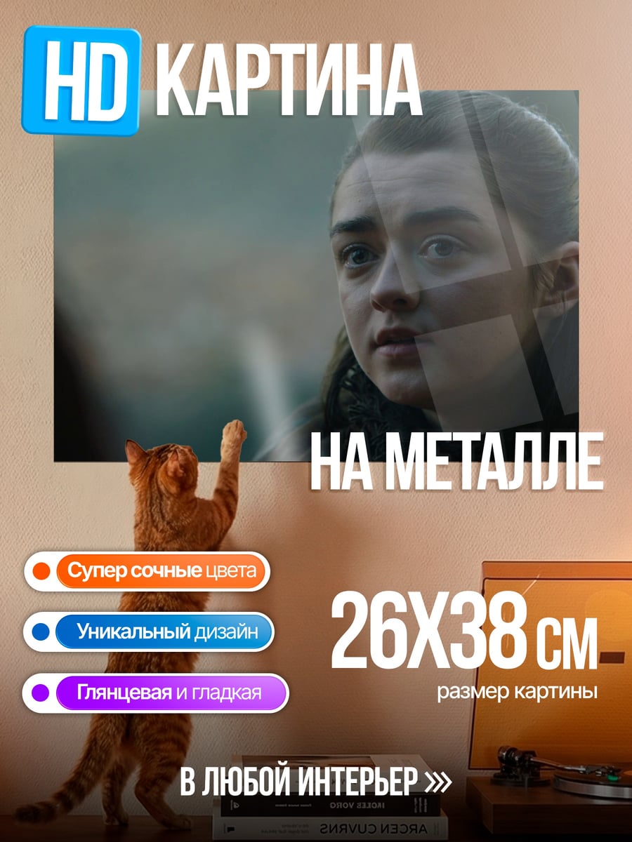 Картина на металле Арья Старк