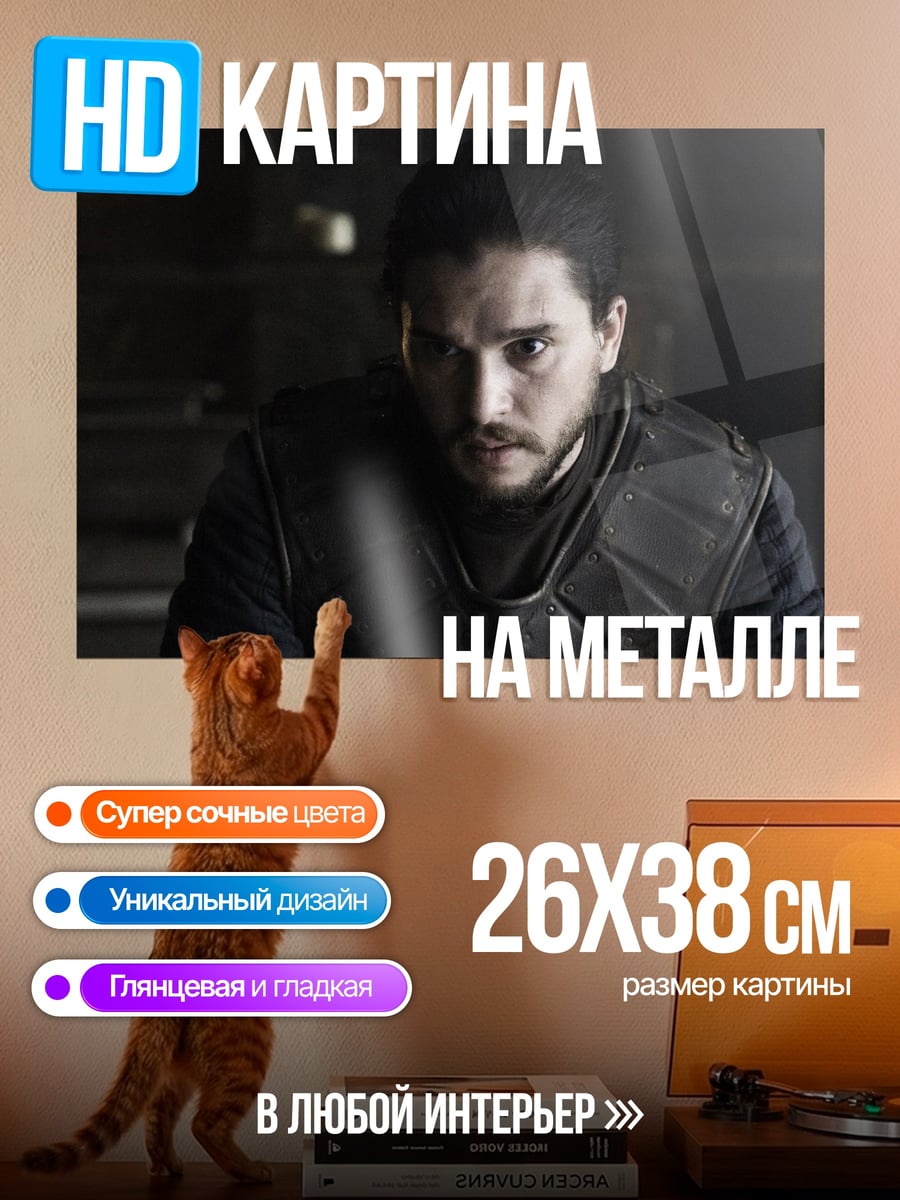 Картина на металле Джон Сноу