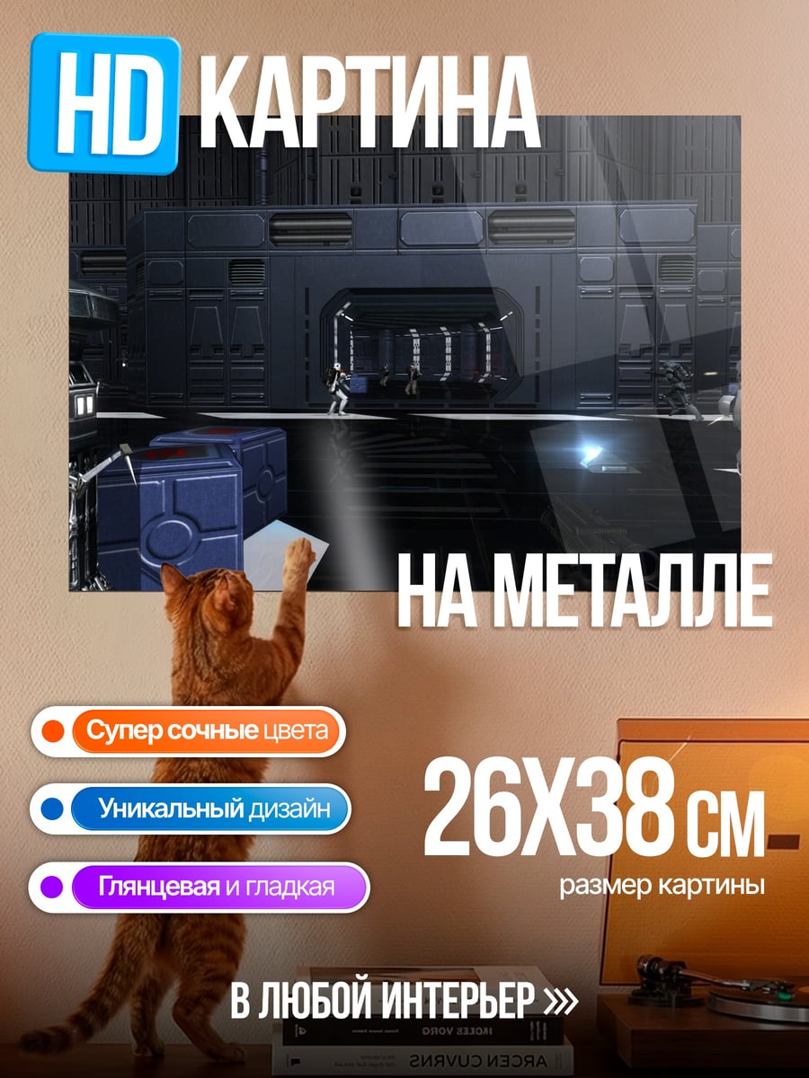 Картина на металле Штурмовик в коридоре