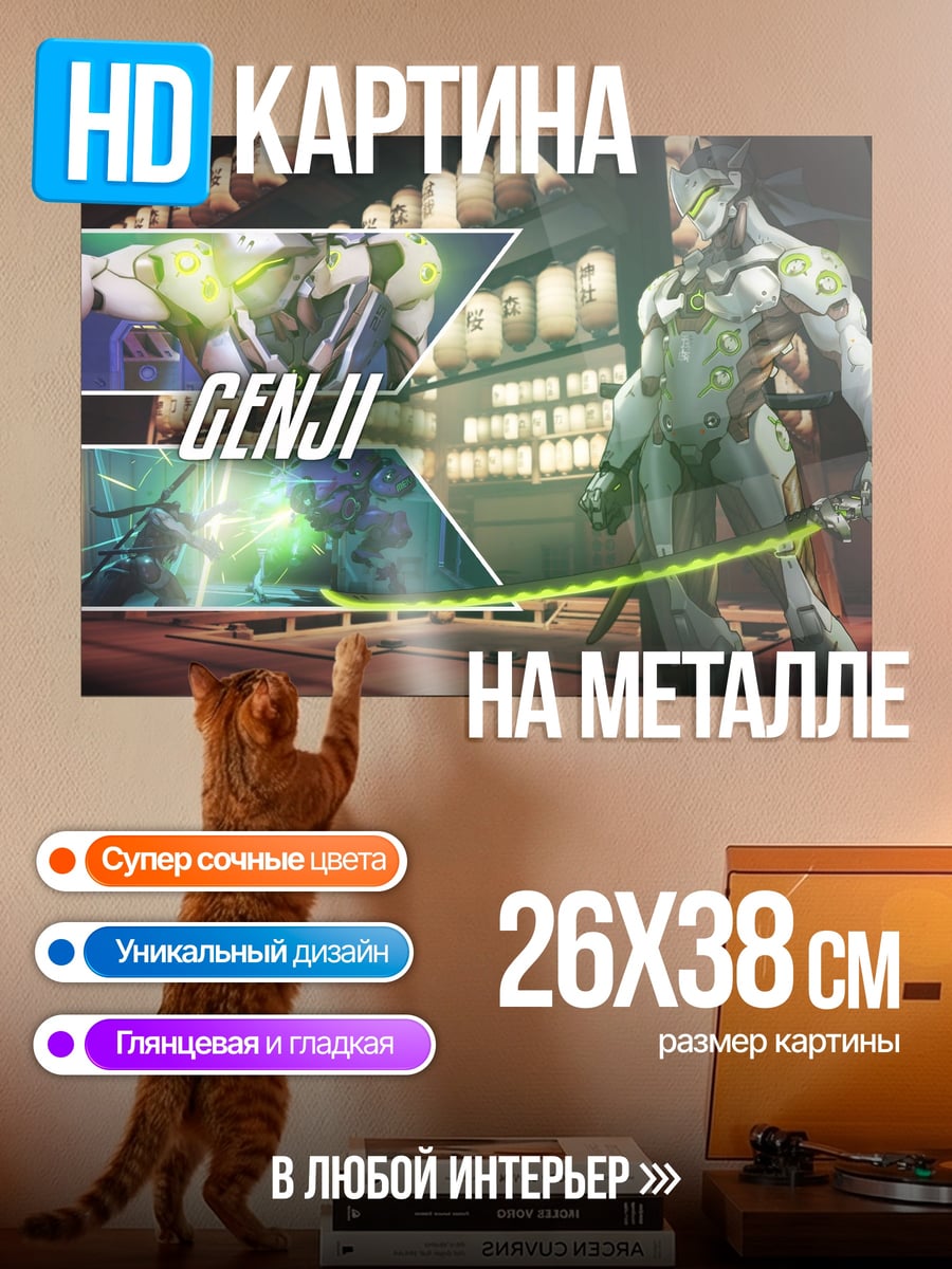 Картина на металле Гендзи киборг ниндзя