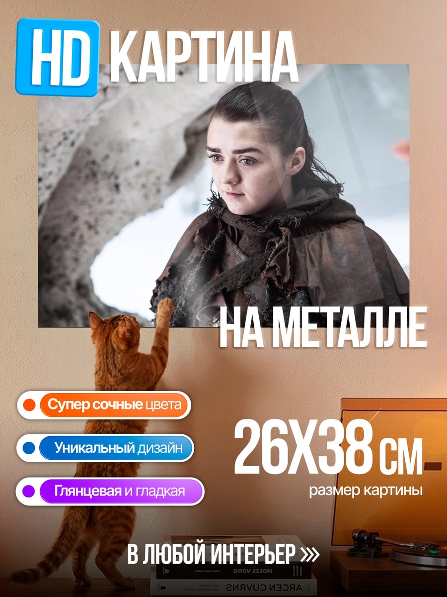 Картина на металле Арья Старк