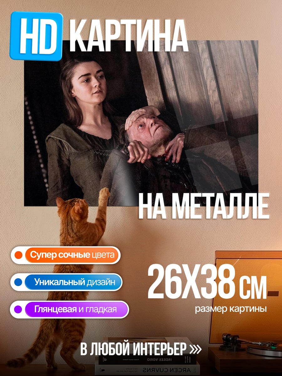 Картина на металле Арья убивает
