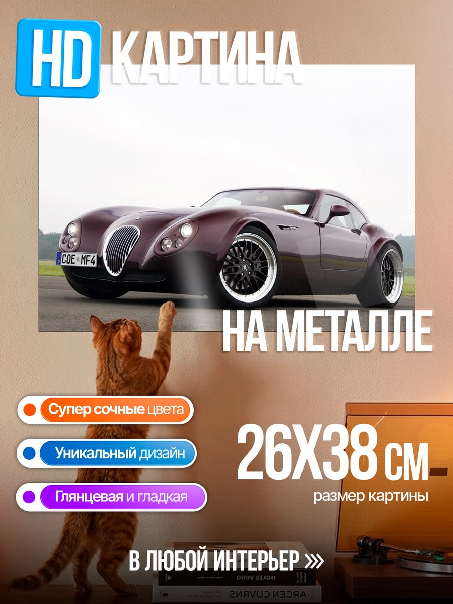 Картина на металле Спортивный автомобиль