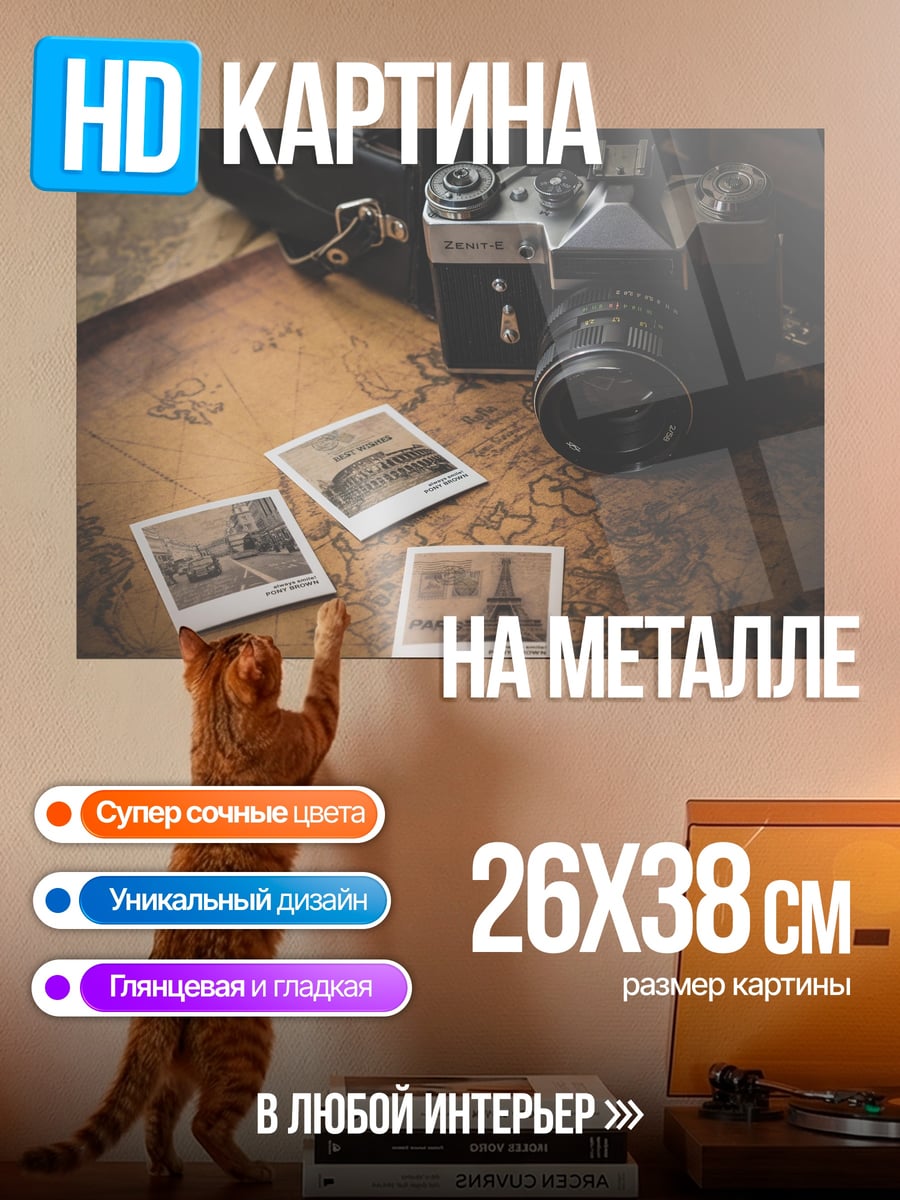 Картина на металле Старая камера