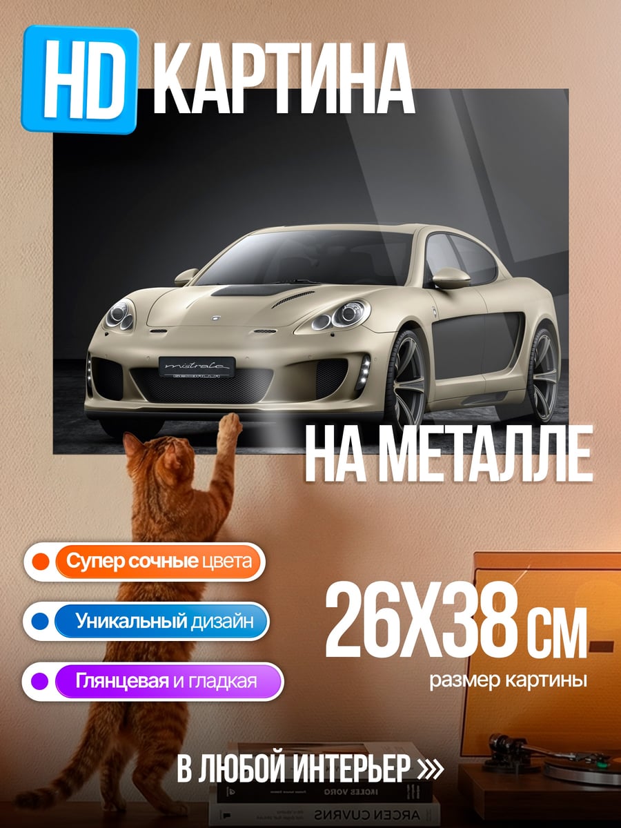 Картина на металле Спортивное купе авто