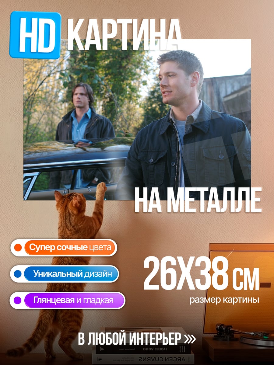 Картина на металле Братья Винчестер