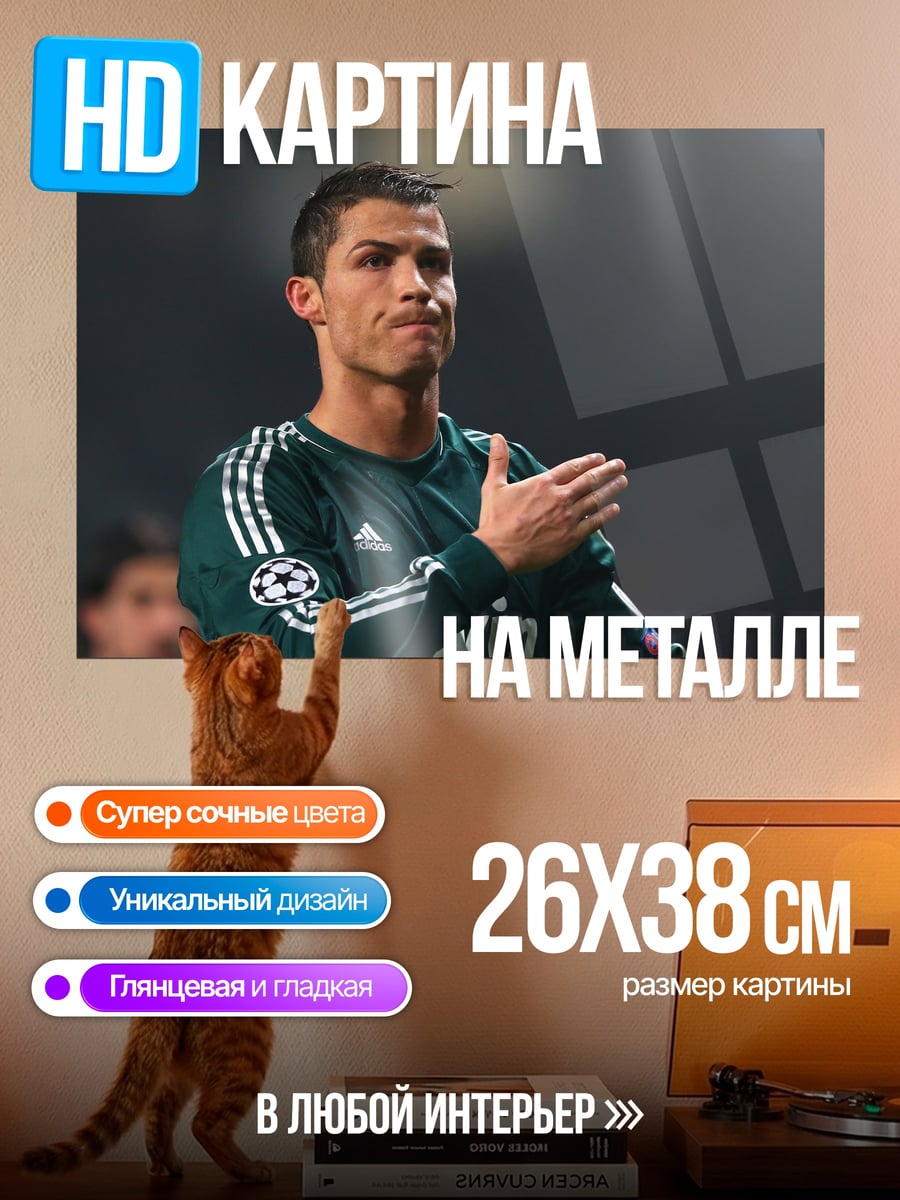Картина на металле Криштиану Роналду