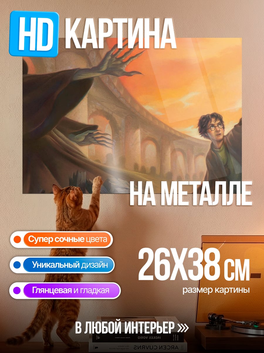 Картина на металле Гарри Поттер битва