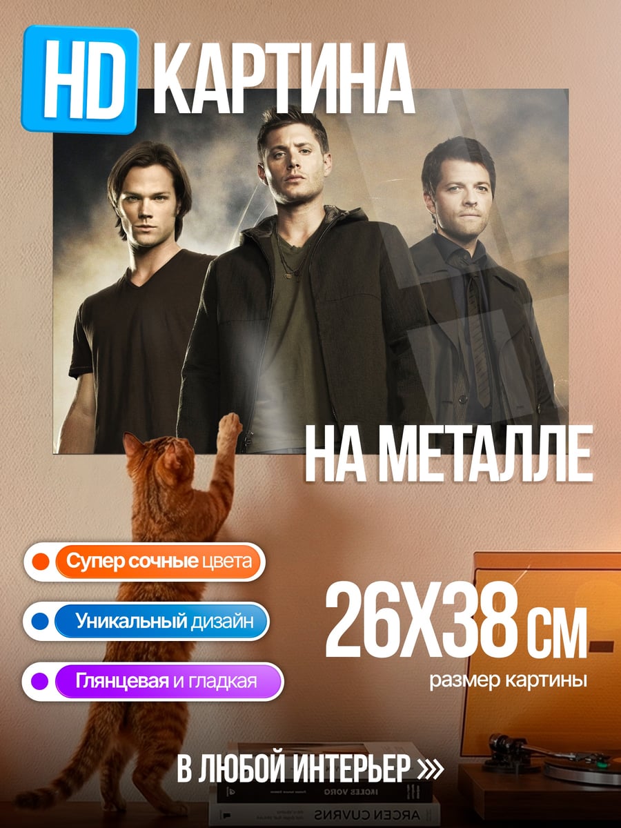 Картина на металле Братья Винчестеры