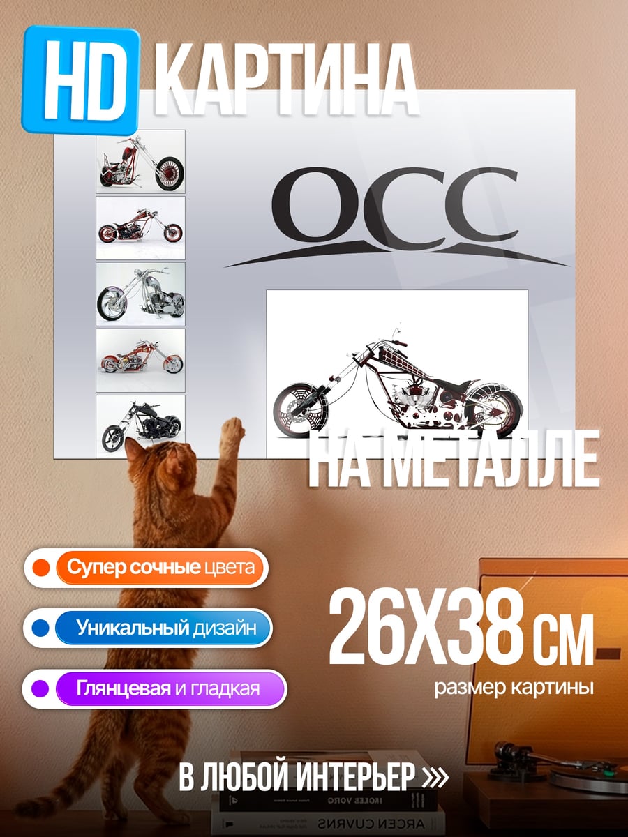Картина на металле Мотоциклы OCC