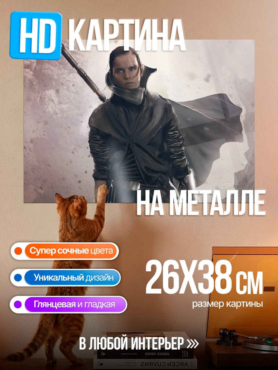Картина на металле Воин в плаще